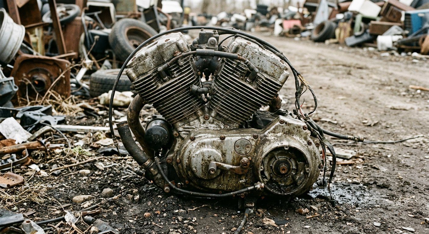 Sökülmüş motor gövdesi örneği